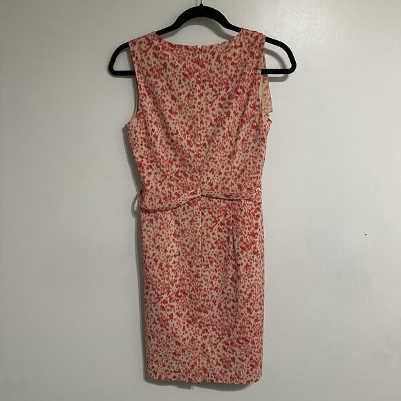 Ann Taylor Womens Red Sleeveless V-Neck Ruffle Stretch Partywear Shift Dress 0 - Picture 4 of 8